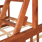 Twin over Full Bunk Bed with Built-in Ladder & Drawers, Pine Wood & MDF Bed Frame, Convertible into Two Beds