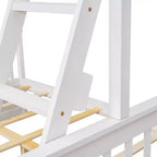 Twin over Full Bunk Bed with Built-in Ladder & Drawers, Pine Wood & MDF Bed Frame, Convertible into Two Beds