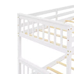 Twin over Full Bunk Bed with Built-in Ladder & Drawers, Pine Wood & MDF Bed Frame, Convertible into Two Beds