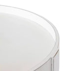 Round Wood Side Table with Two-Tier Shelf